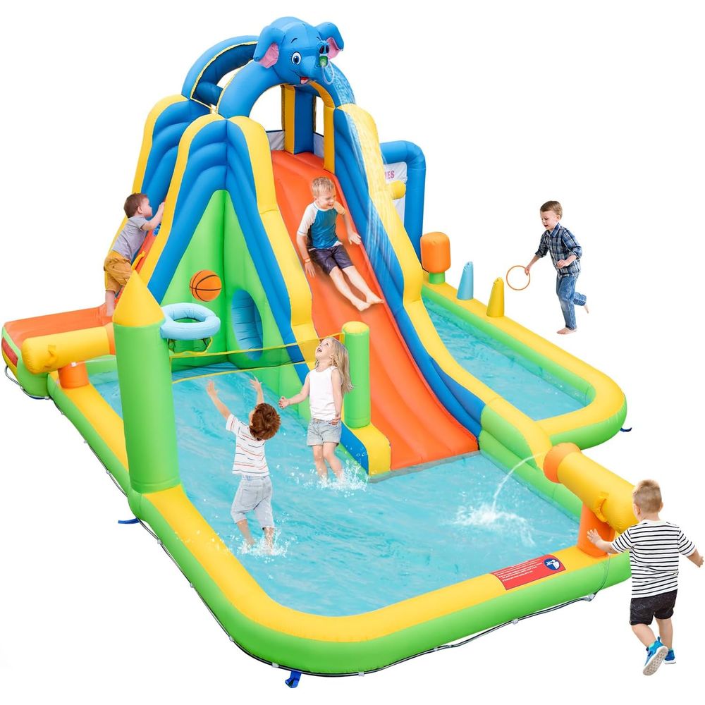 Tic Tac Toe Giant - Iatable Water Slide, 9-in-1 Giant Waterslide