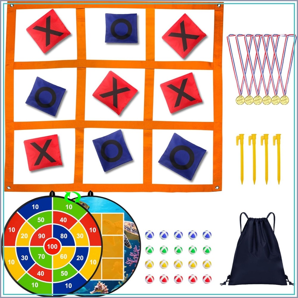Tic Tac Toe Giant - 2-in-1 Outdoor Giant Tic Tac Toe