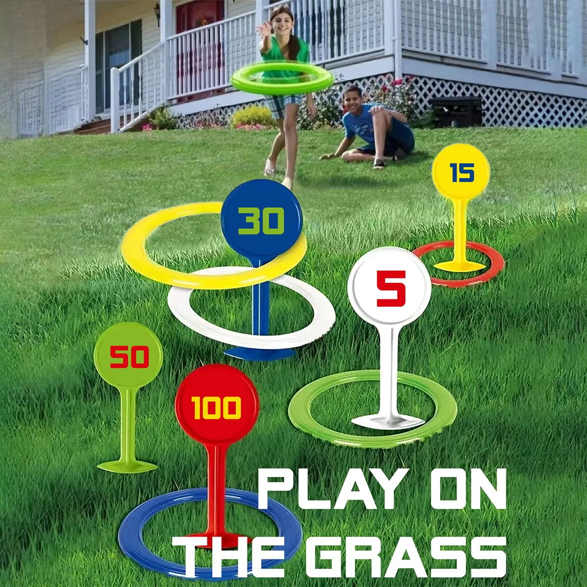 Limbo Game Set - Beach Grass Throwing Ring Toy Children's