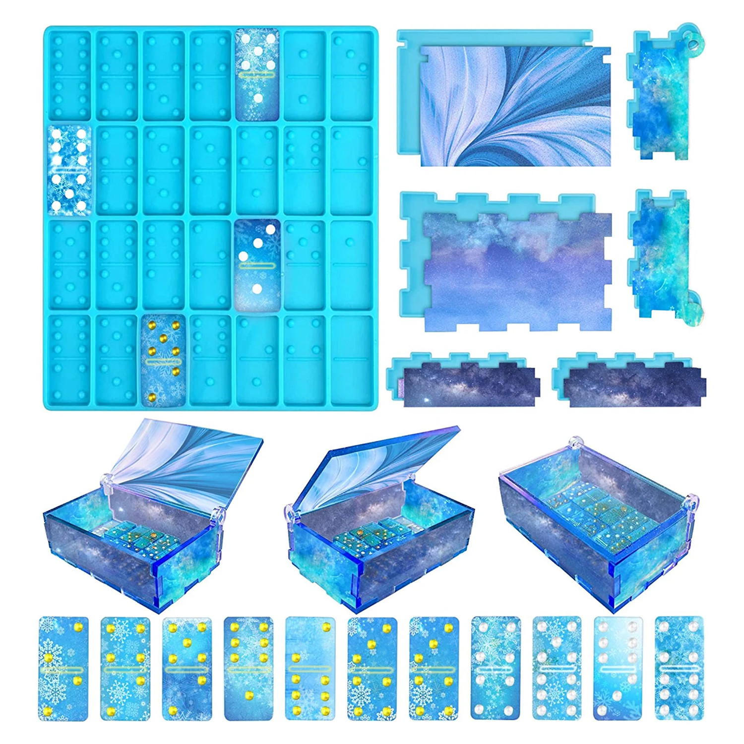 Limbo Game Set - Domino Molds Silicone Epoxy Resin Dominoes
