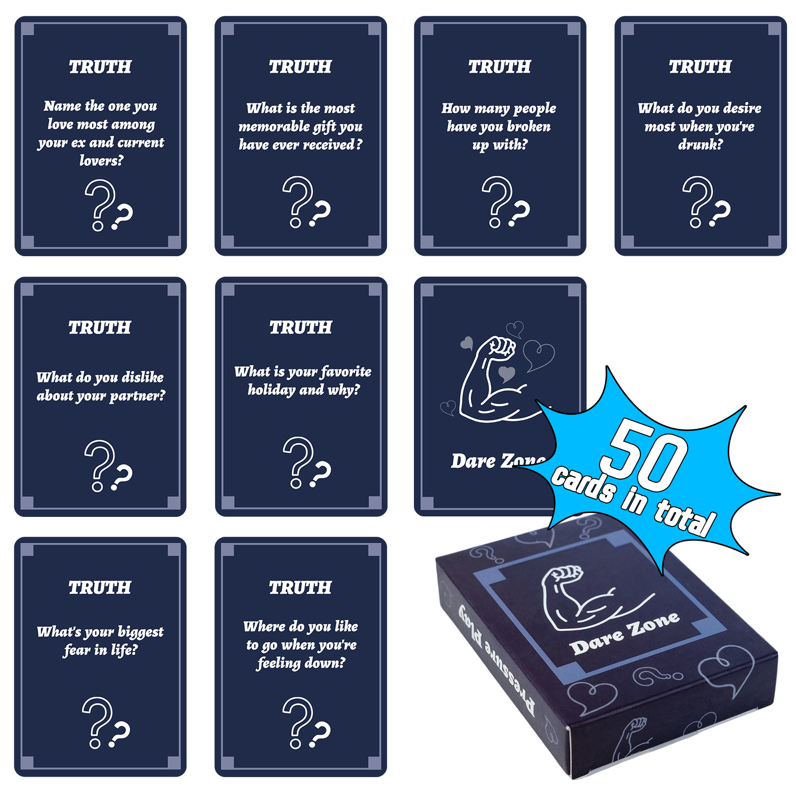50Pcs Party Game Cards for Adu – обзор и цена Party Games Questions For Adults