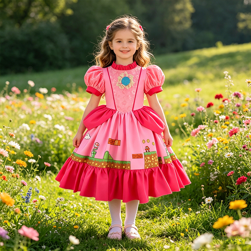 Princess Peach Costume Dress w – обзор и цена Party Games Summer