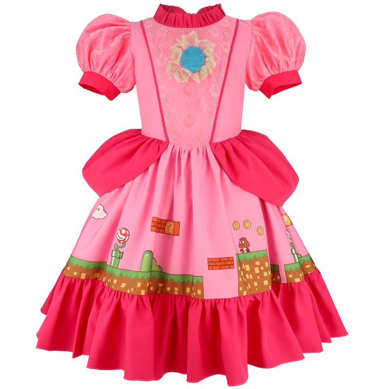 Princess Peach Costume Dress w – обзор и цена Party Games Summer