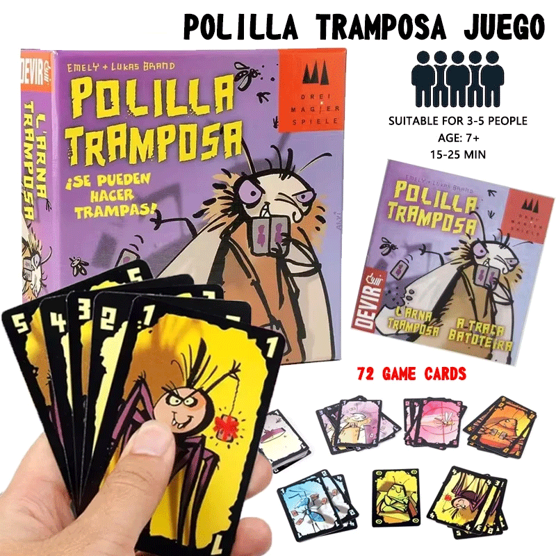 Cheating Moth Spanish Card Gam – обзор и цена Party Games Juegos De Mesa