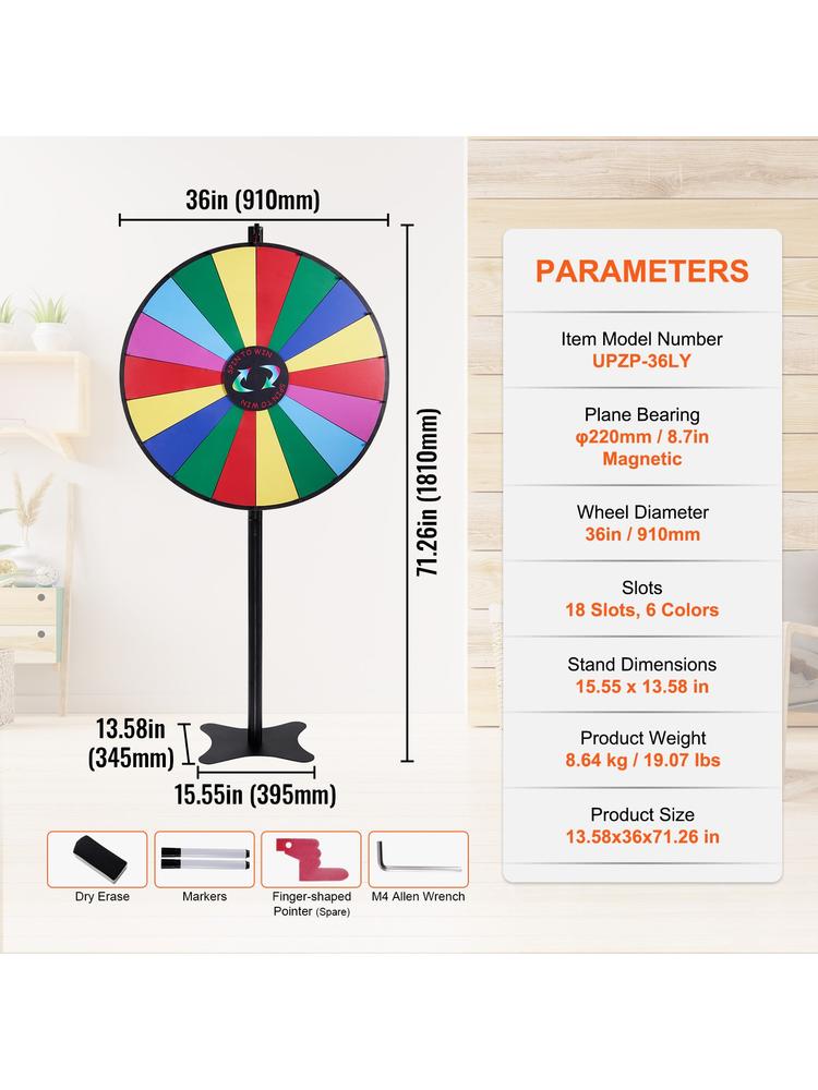 36 inch Spinning Prize Wheel,  – обзор и цена Party Games Spin The Wheel