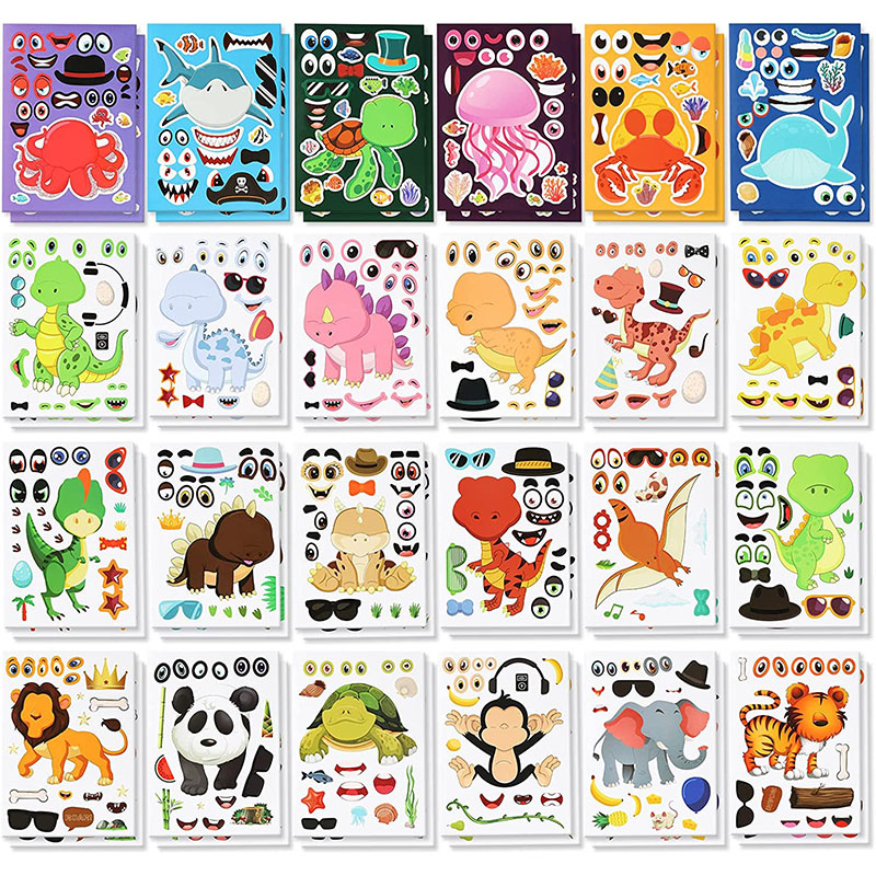 12/24 Sheets Make a Face Stick – обзор и цена Zoo Party Games