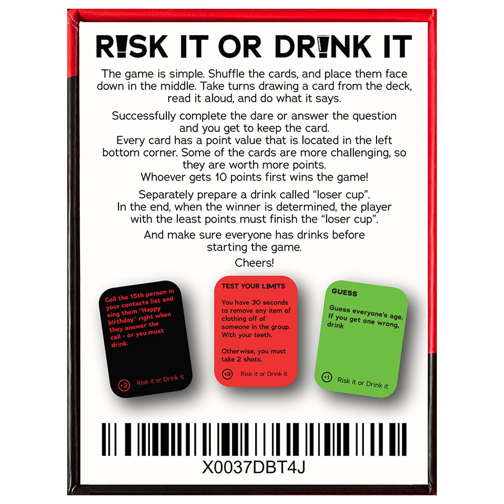 Risk It Or Drink It Fun Party  – обзор и цена Party Games Questions For Adults