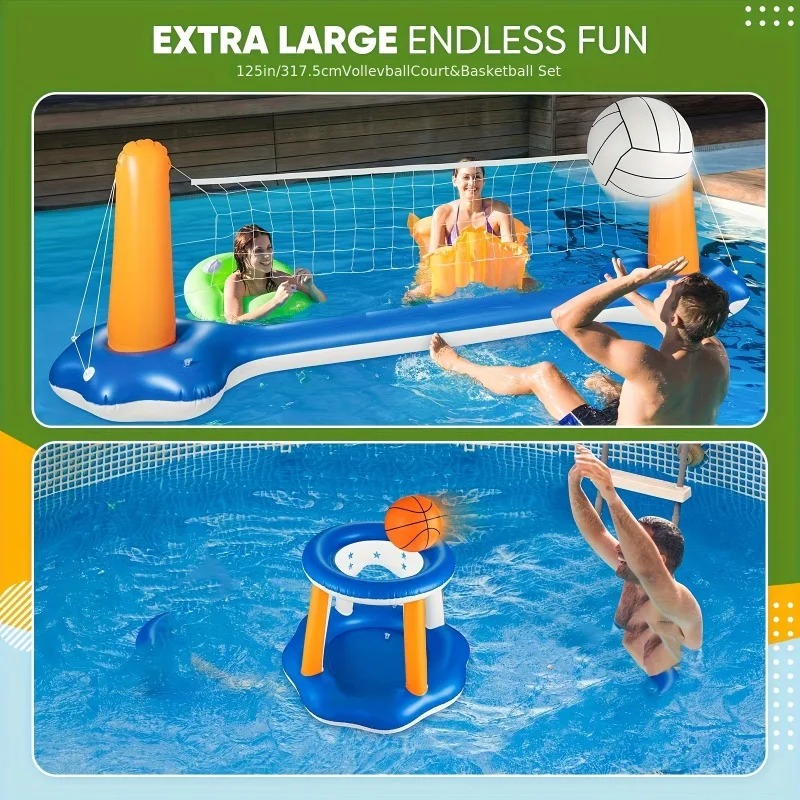 Large Inflatable Pool Raft Set – обзор и цена Party Games Summer