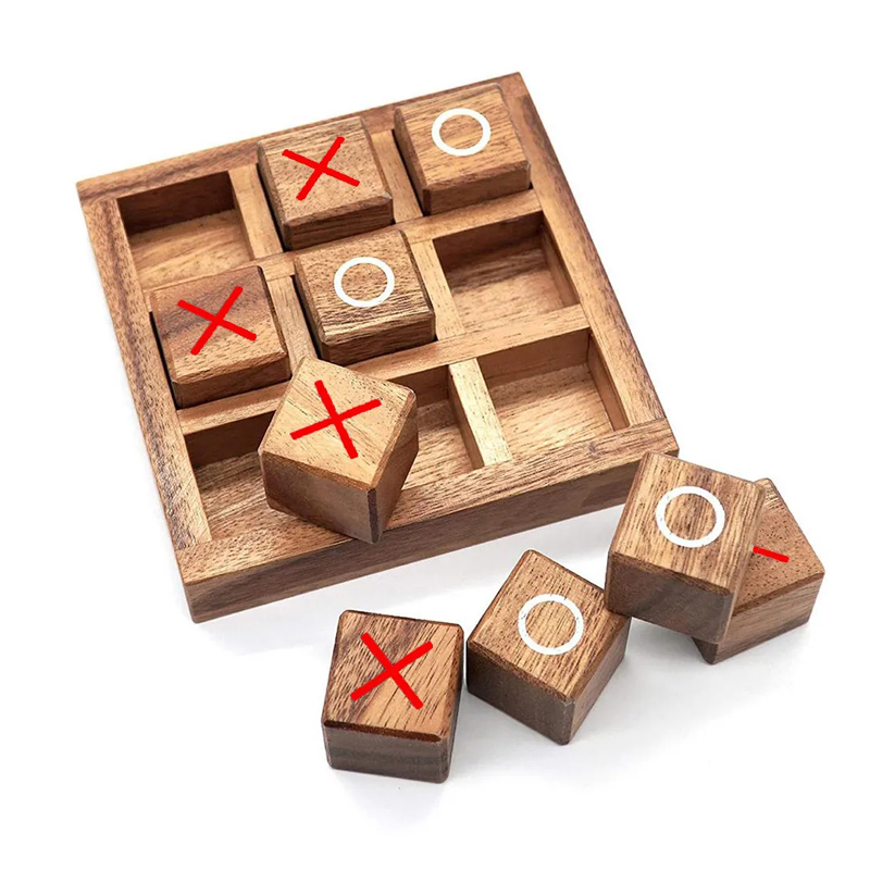 Wooden Tic Tac Toe Board Game  – обзор и цена Party Games Juegos De Mesa
