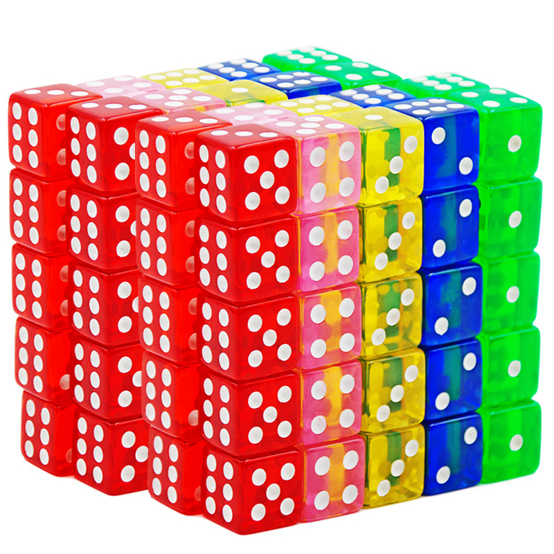 10PCS Transparent Colored Dice – обзор и цена Party Games Juegos De Mesa