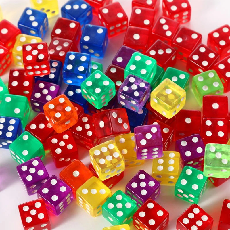 10PCS Transparent Colored Dice – обзор и цена Party Games Juegos De Mesa