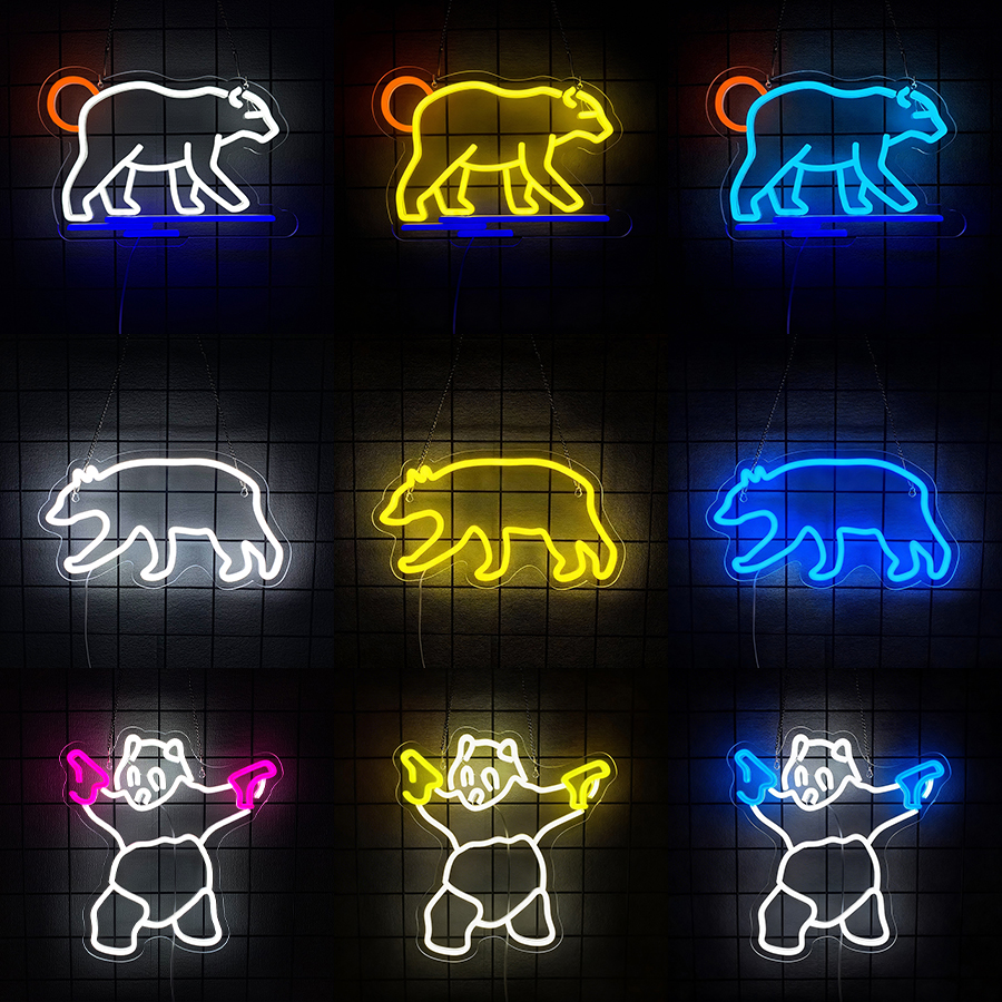 Polar Bear Neon Sign For Wall  – обзор и цена Zoo Party Games