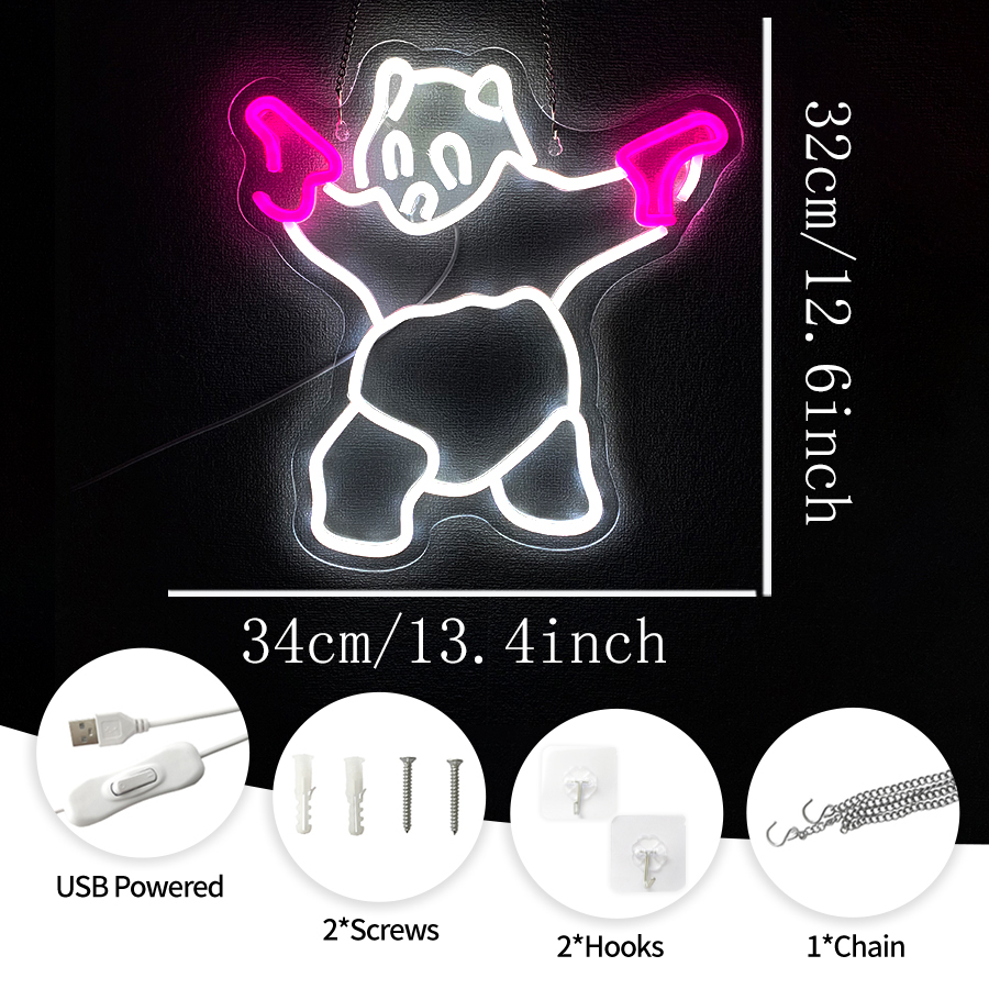 Polar Bear Neon Sign For Wall  – обзор и цена Zoo Party Games