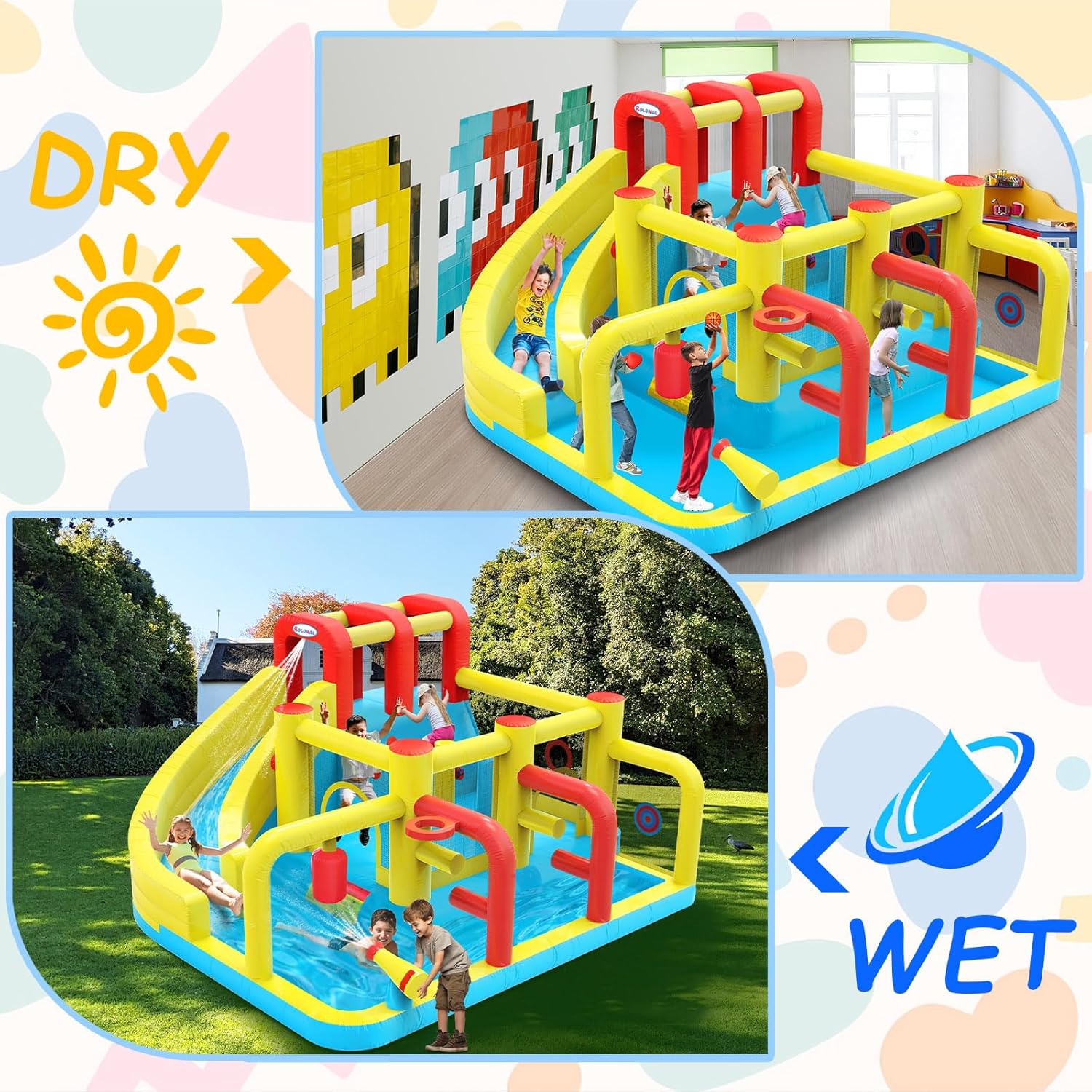 Kids Inflatable Water Slide Bo – обзор и цена Party Games Indoor