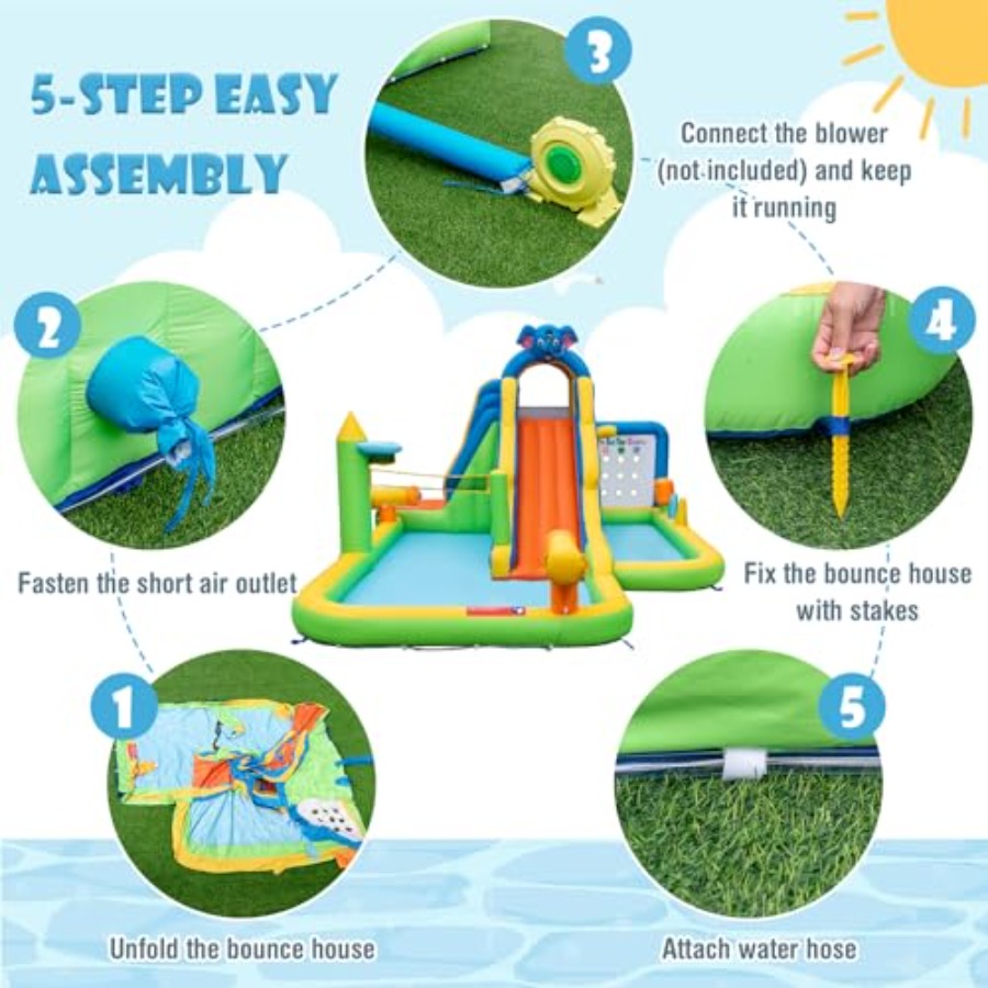 Inflatable Water Slide 9-in-1  – обзор и цена Tic Tac Toe Giant
