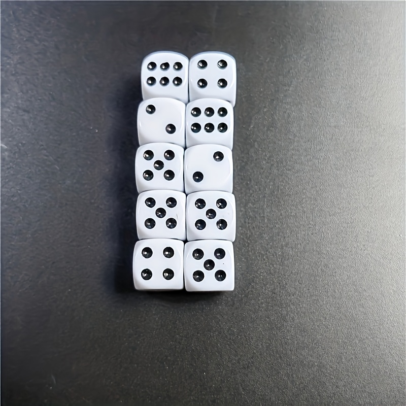 10pcs D6 Dice Set, 14mm White  – обзор и цена Party Games Board Game