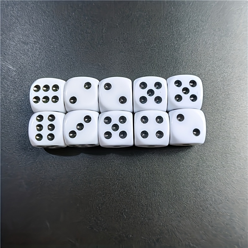 10pcs D6 Dice Set, 14mm White  – обзор и цена Party Games Board Game