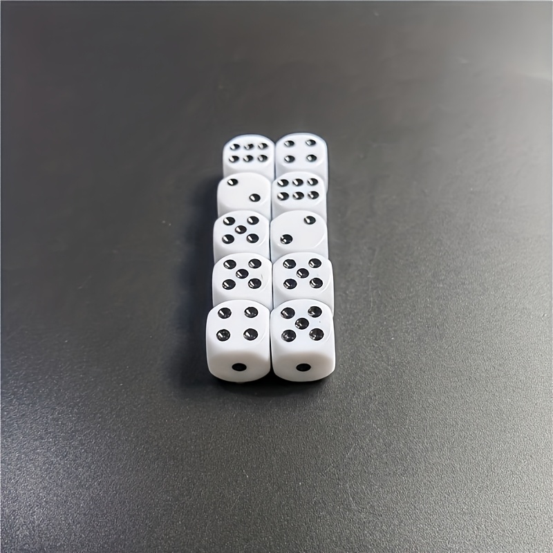 10pcs D6 Dice Set, 14mm White  – обзор и цена Party Games Board Game